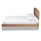 Baxton Studio Marieke Ash Walnut Finished and Rattan Full Size Platform Bed 159-9806-9807 - alternate 6